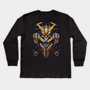 Mecha Skull S03 D11 Kids Long Sleeve T-Shirt